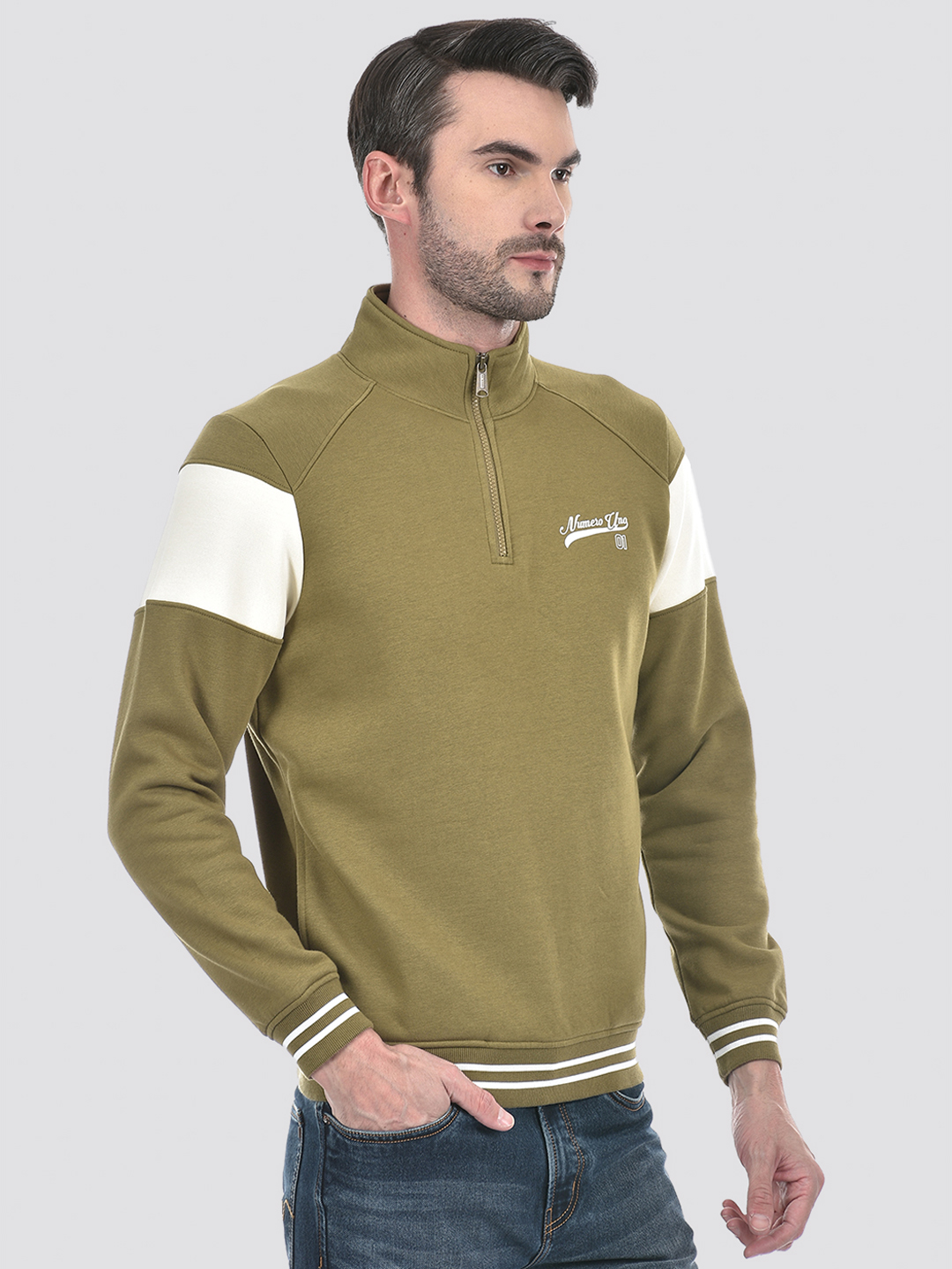 Numero Uno Men Color Block Multicolor Sweat Shirt